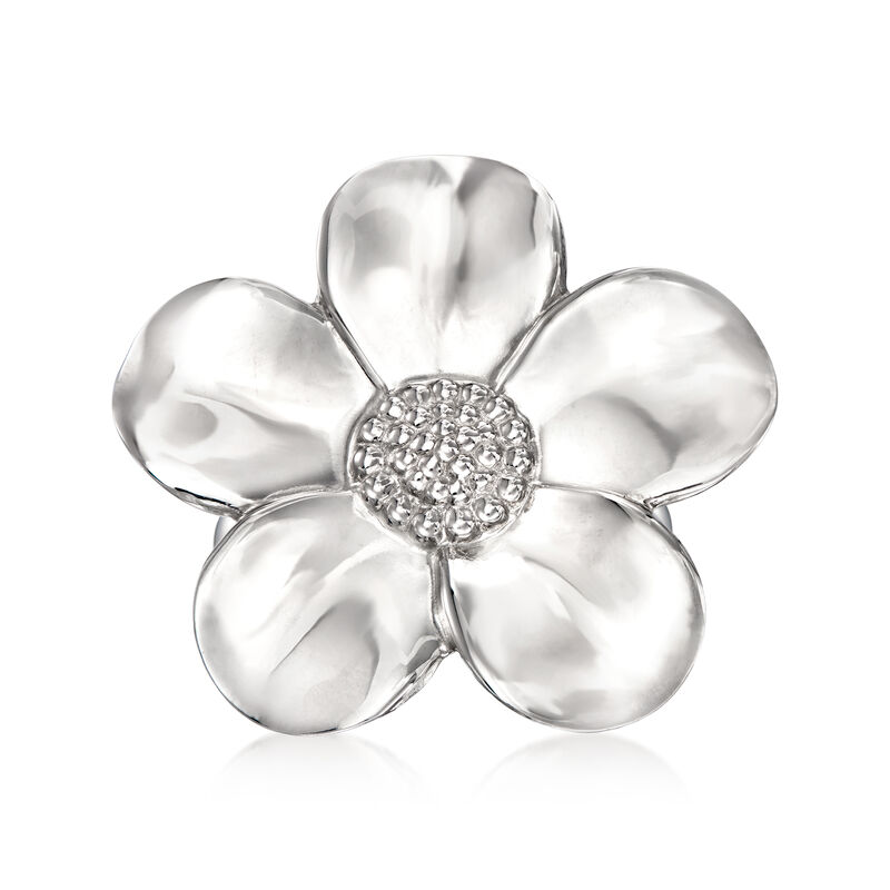 Italian Sterling Silver Flower Ring image number 0
