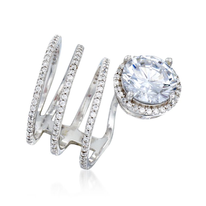 4.00 ct. t.w. CZ Coil Ring in Sterling Silver image number 2