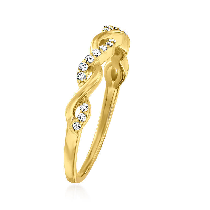.12 ct. t.w. Diamond Twisted Ring in 14kt Yellow Gold image number 2