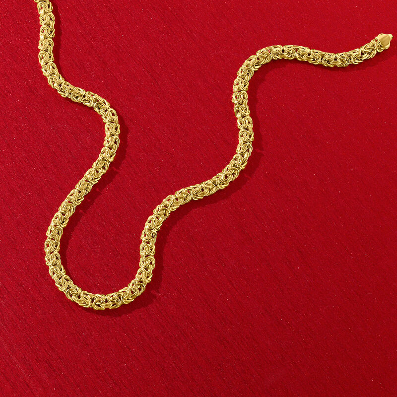 18kt Gold Over Sterling Byzantine Necklace image number 5