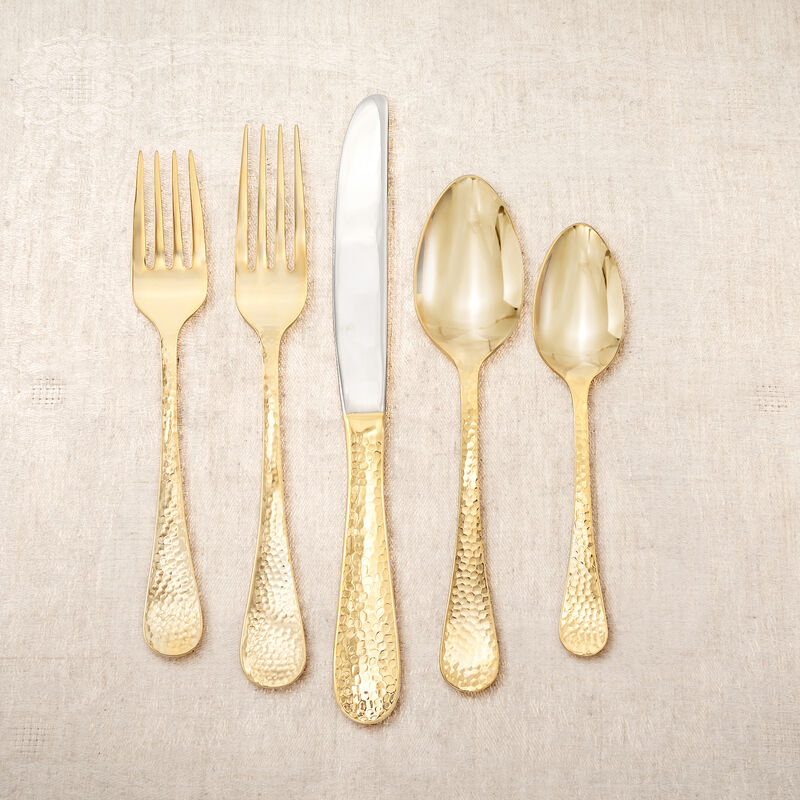 Mikasa "Mila" Gold-Plated Stainless Steel Flatware image number 0