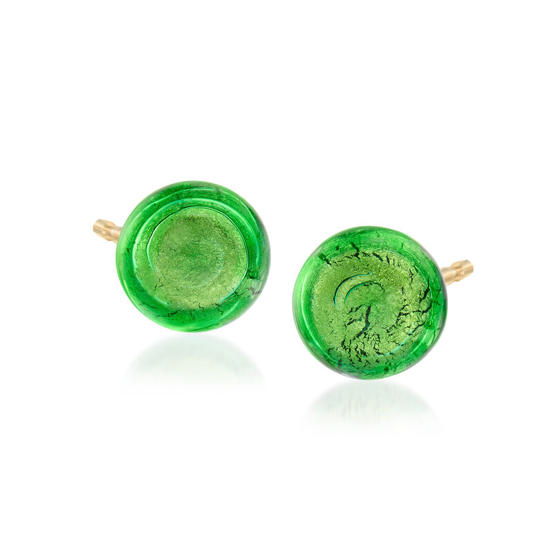 Italian Multicolored Murano Glass Bead Jewelry Set: Three Pairs of Stud Earrings in 18kt Gold Over Sterling image number 2