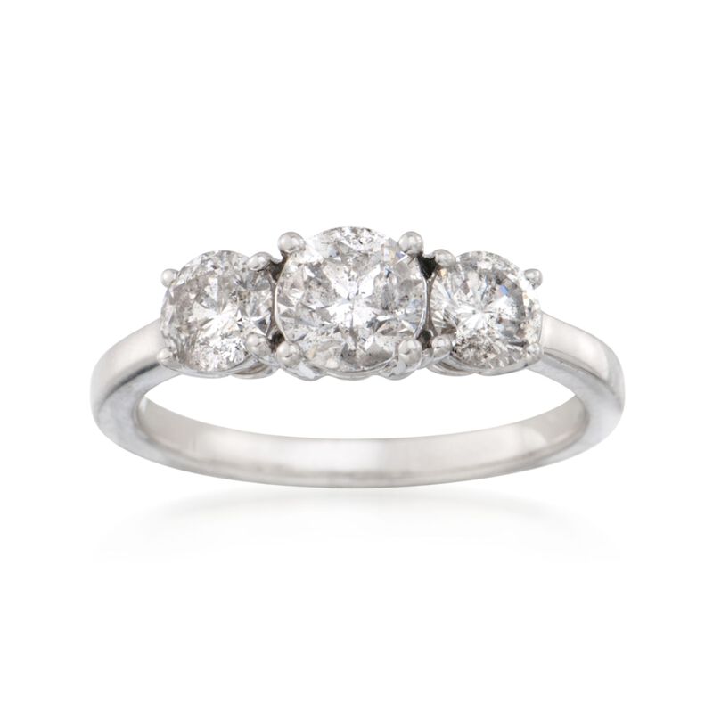 1.50 ct. t.w. Diamond Three-Stone Ring in 14kt White Gold image number 0