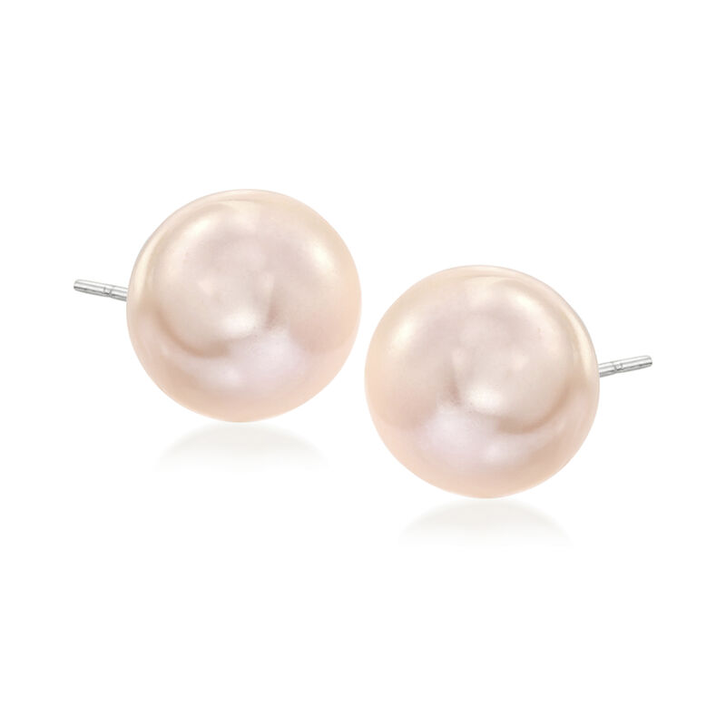 9-9.5mm Multicolored Cultured Pearl and 3.80 ct. t.w. CZ Jewelry Set: Four Pairs of Stud Earrings in Sterling Silver image number 4