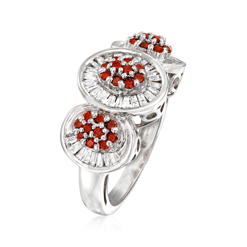 C. 1990 Vintage .95 ct. t.w. White and Brown Diamond Circle Ring in 14kt White Gold image number 2