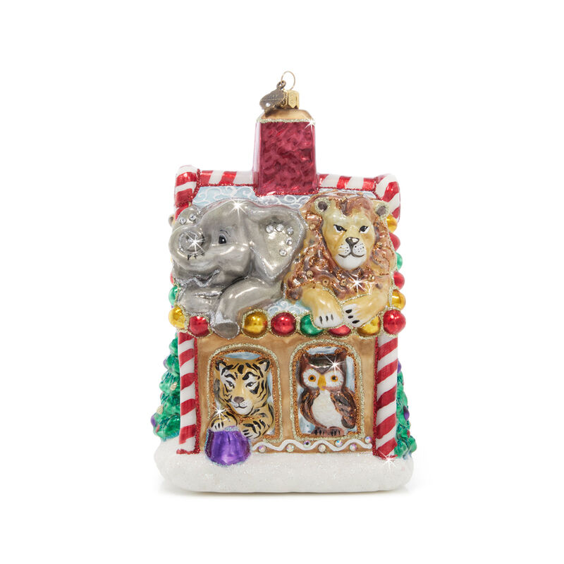 Jay Strongwater Jeweled Baby's First Christmas Gingerbread House Ornament image number 3