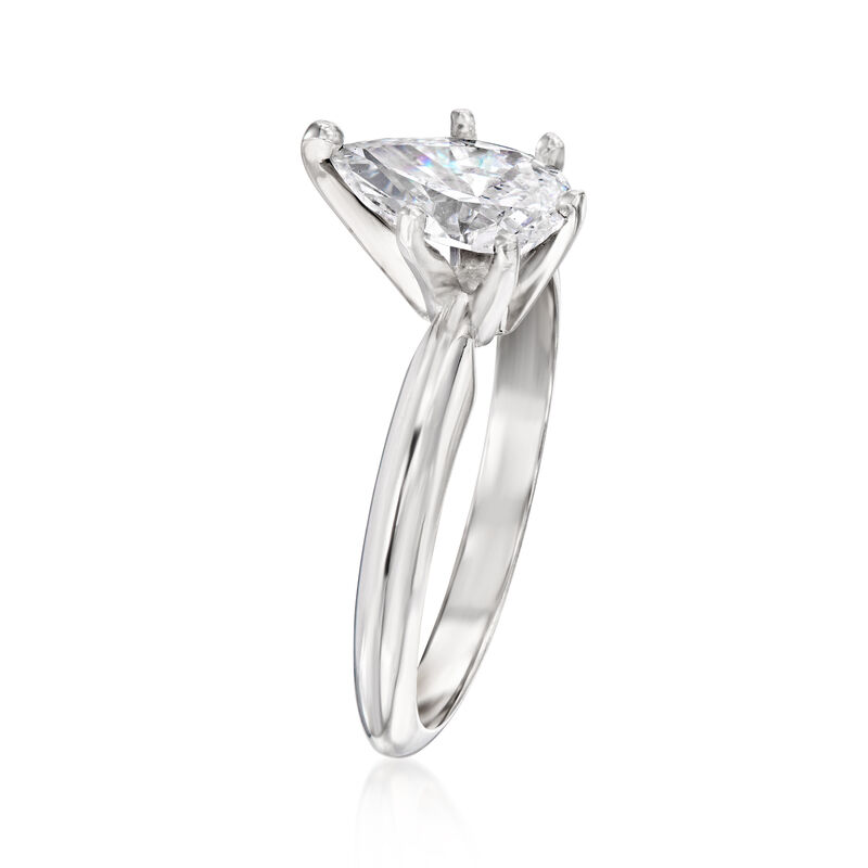 1.05 Carat Certified Diamond Solitaire Ring in 14kt White Gold image number 2