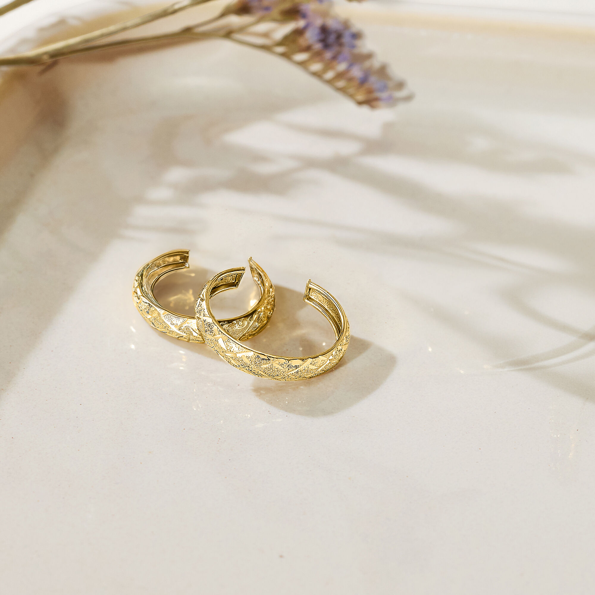 【JIMMYCHOO】 gold brass ring （関税送料込） 8 K Yellow Gold Band Ring with Cubic Zirconia - Ref No P