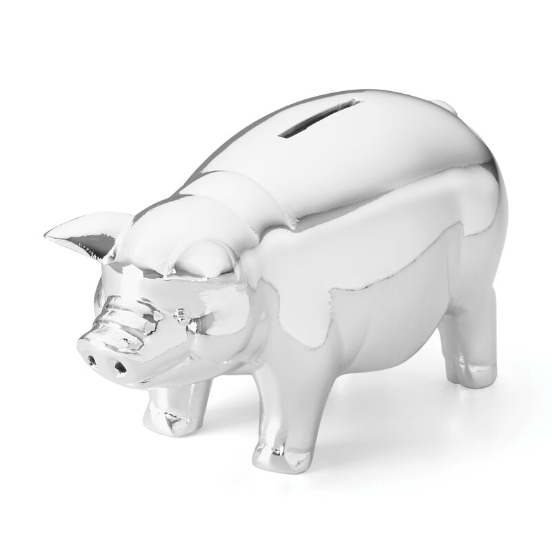 Reed & Barton Classic Silver-Plated Piggy Coin Bank image number 0