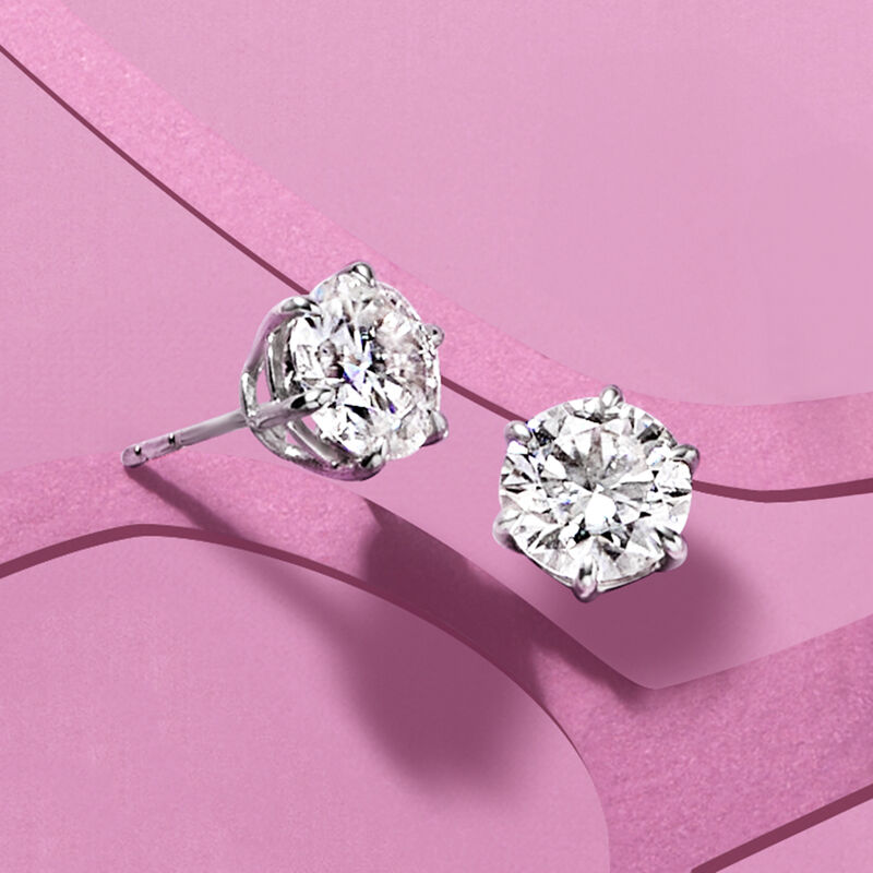 4.00 ct. t.w. Moissanite Stud Earrings in Sterling Silver image number 6