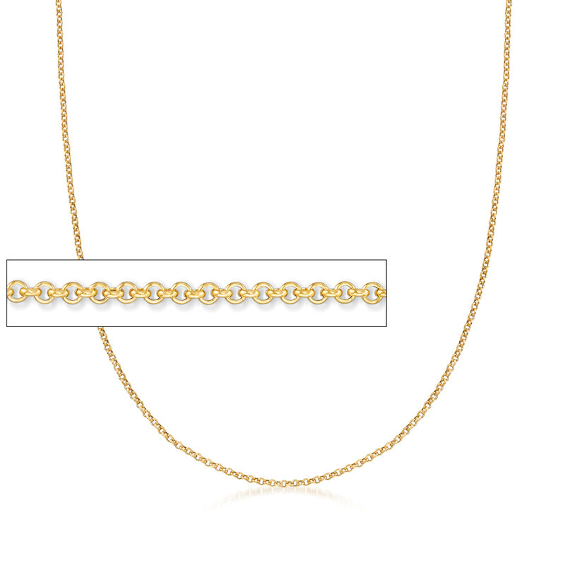 Italian 18kt Yellow Gold Cable-Link Chain Necklace. 18&quot; image number 1
