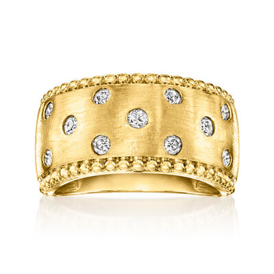 .35 ct. t.w. Scattered-Diamond Ring in 18kt Gold Over Sterling