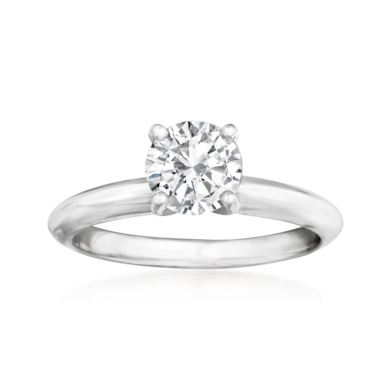 1.01 Carat Diamond Solitaire Ring in 14kt White Gold  image number 0