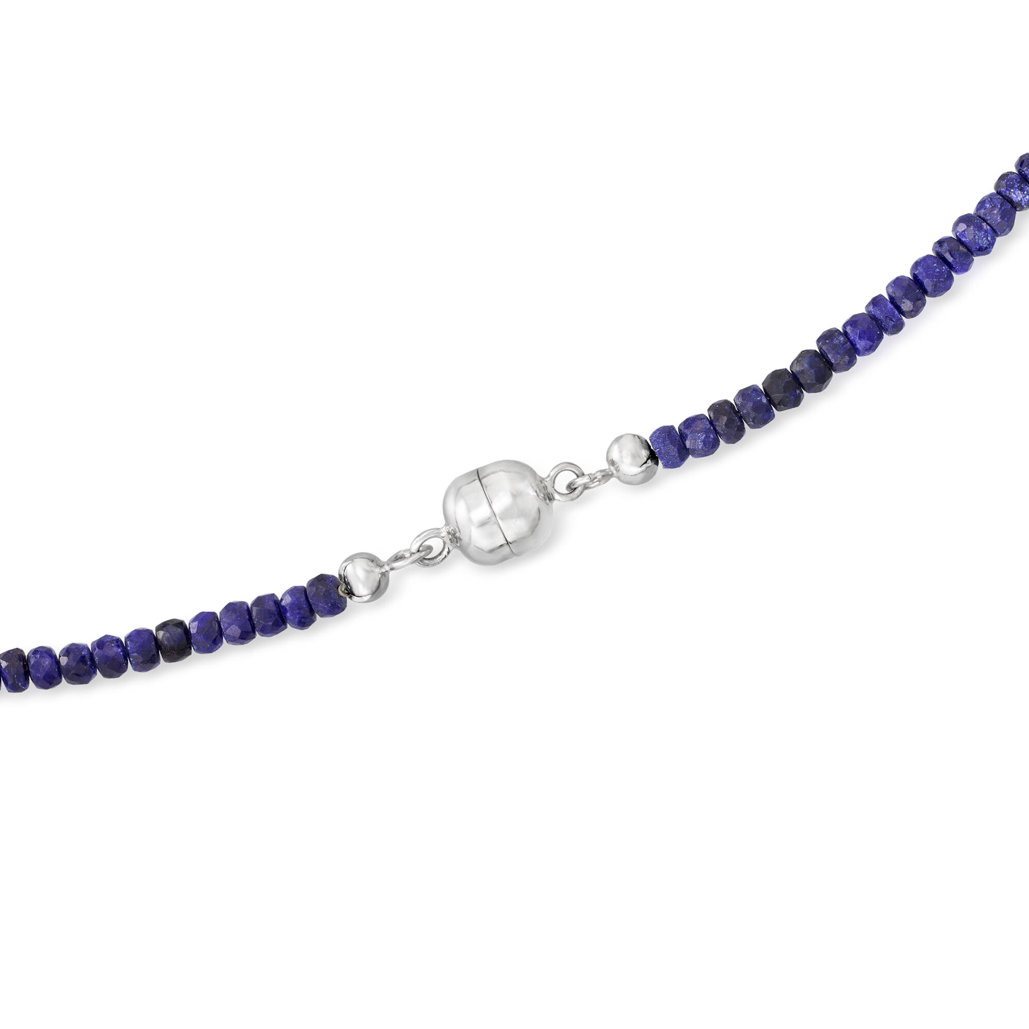 80.00 ct. t.w. Sapphire Bead Necklace with Sterling Silver | Ross