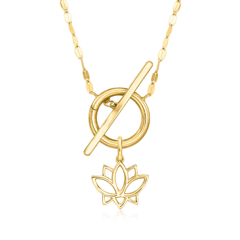14kt Yellow Gold Lotus Flower Charm  image number 2