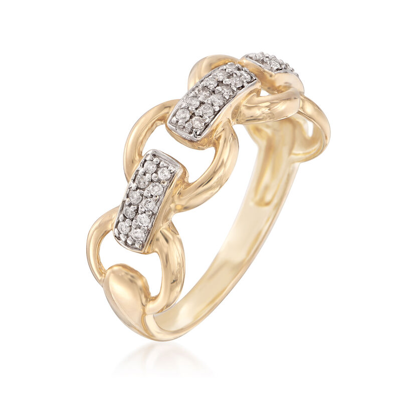 .12 ct. t.w. Diamond Circle Link Ring in 14kt Yellow Gold image number 2
