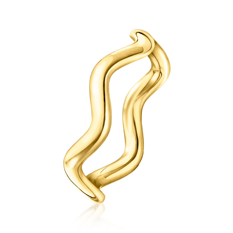 18kt Gold Vermeil Wavy Ring image number 2