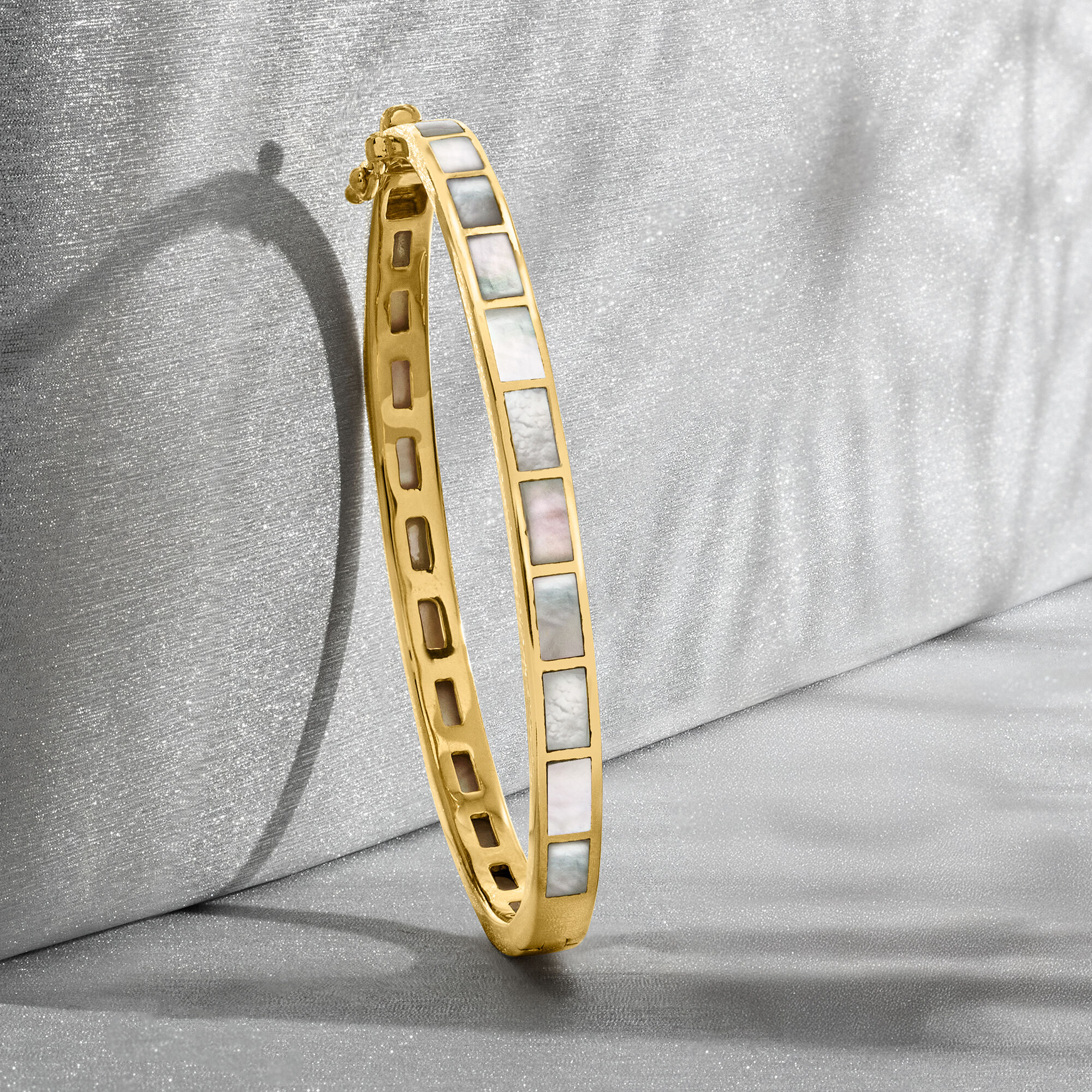 Mother-of-Pearl Bangle Bracelet in 18kt Gold Over Sterling | Ross