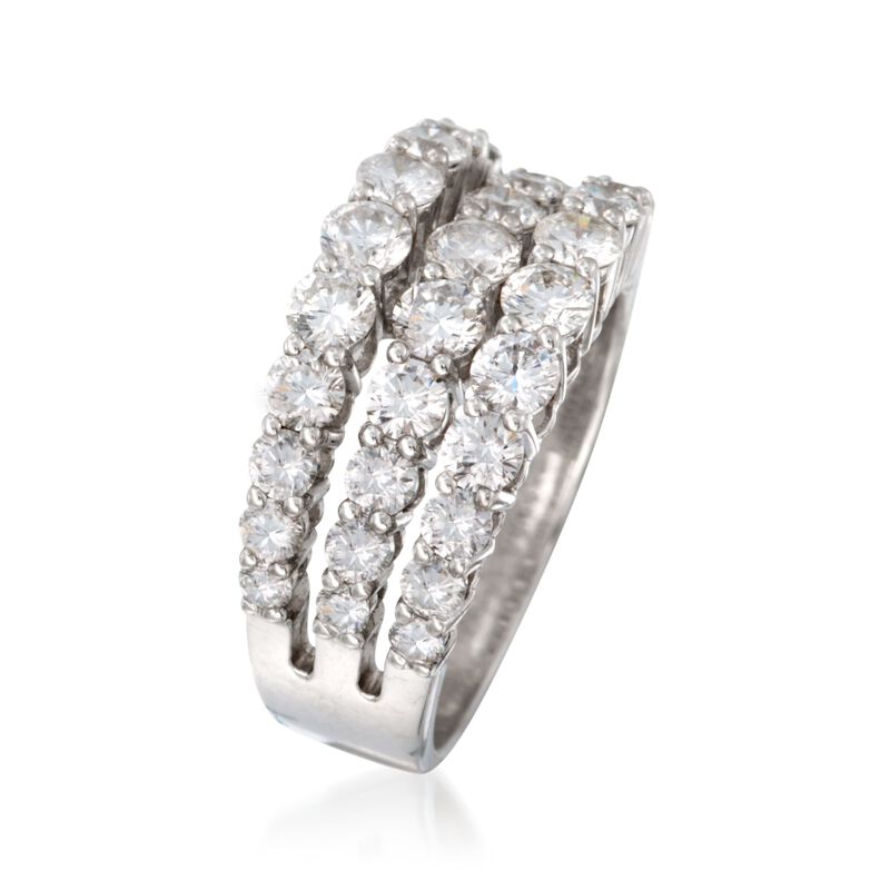 Simon G. 2.30 ct. t.w. Diamond Wedding Ring in 18kt White Gold image number 1