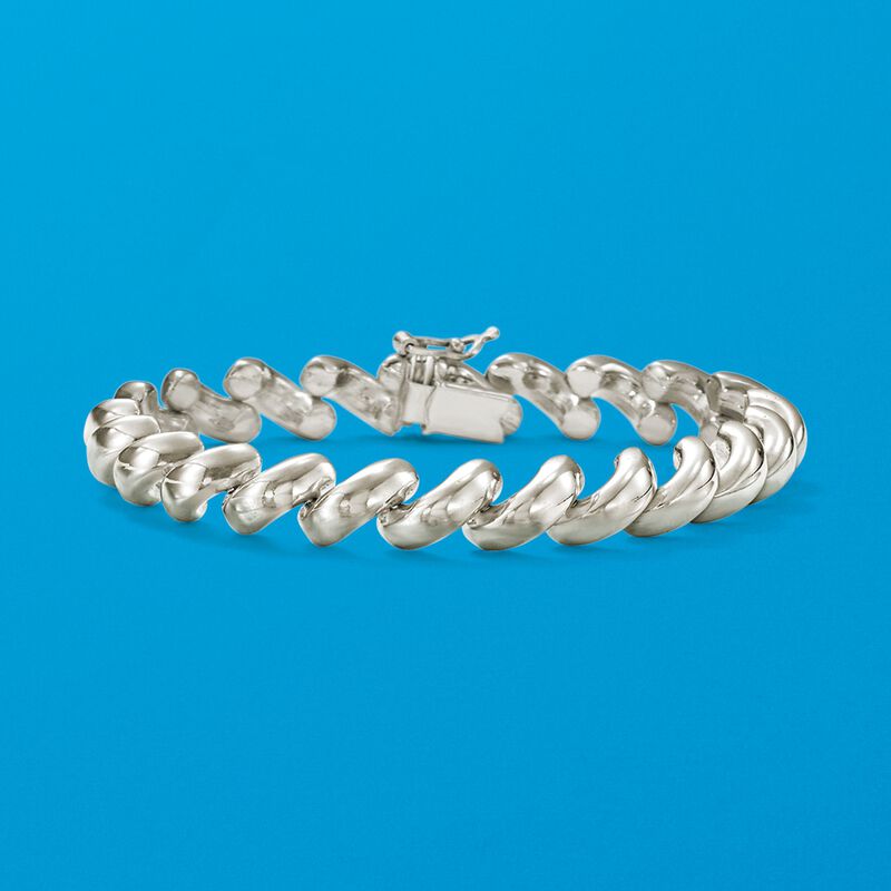 Italian Sterling Silver San Marco Bracelet. 7&quot; image number 2