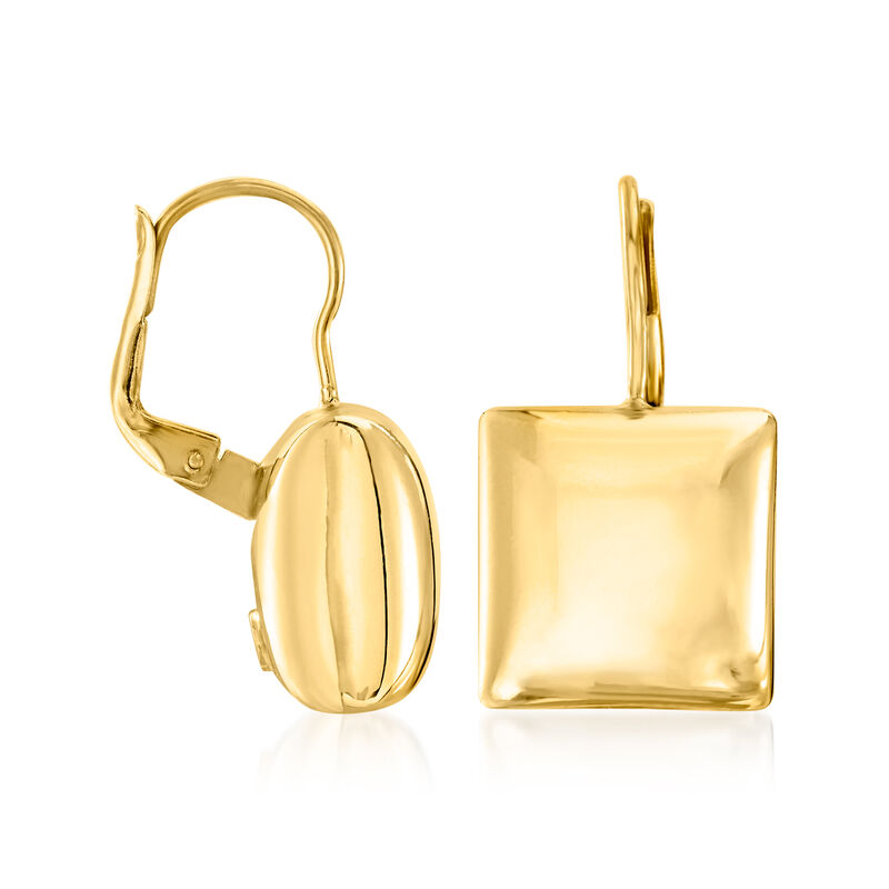 Italian 18kt Gold Over Sterling Square Drop Earrings image number 2