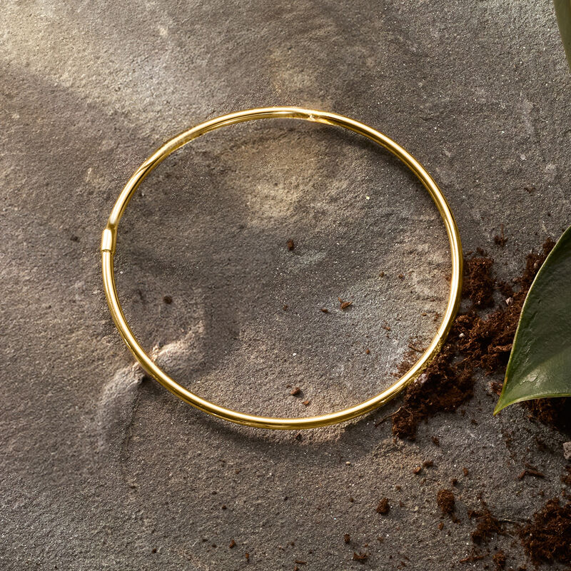 Italian 10kt Yellow Gold Bangle Bracelet image number 2