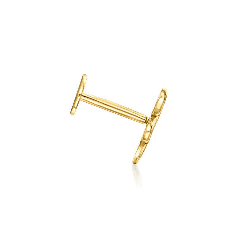 14kt Yellow Gold Petite Snake Single Flat-Back Stud Earring image number 2