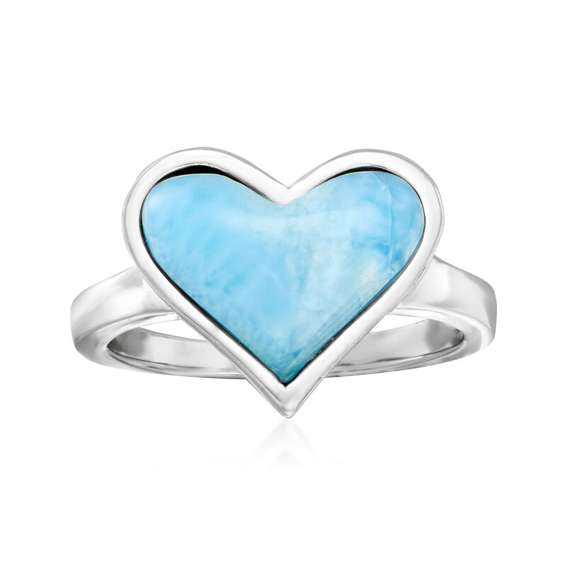 Larimar Heart Ring in Sterling Silver image number 0