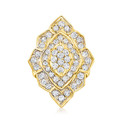 C. 1980 Vintage 2.05 ct. t.w. Diamond Marquise Ring in 18kt Yellow Gold