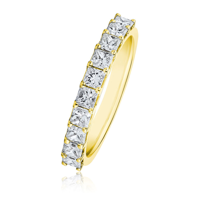 1.00 ct. t.w. Princess-Cut Diamond Ring in 14kt Yellow Gold image number 1
