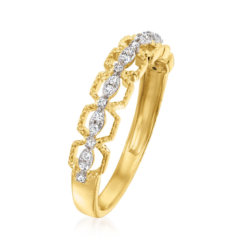 .10 ct. t.w. Diamond Geometric Ring in 14kt Yellow Gold image number 2