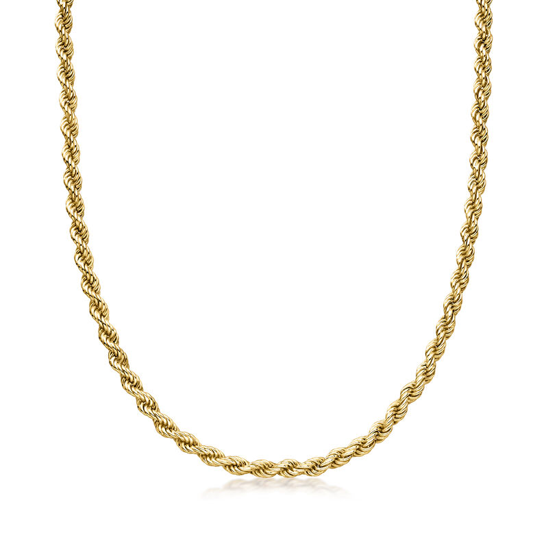 14kt Yellow Gold-Plated Rope-Chain Necklace image number 0