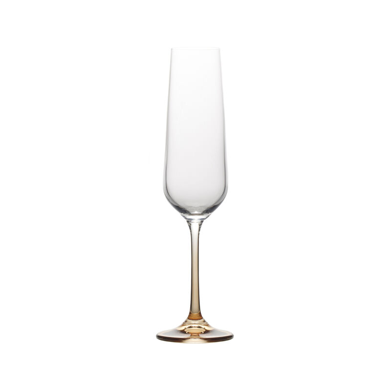 Mikasa &quot;Gianna&quot; Set of 4 Ombre Amber Champagne Flutes image number 3
