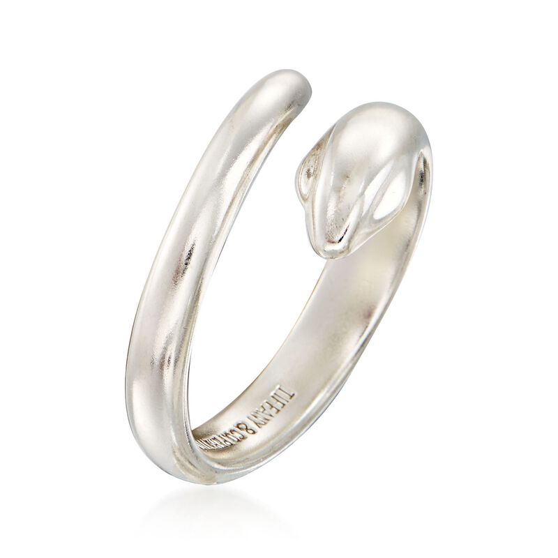 C. 2000 Vintage Tiffany Jewelry &quot;Elsa Peretti&quot; Sterling Silver Snake Ring image number 2