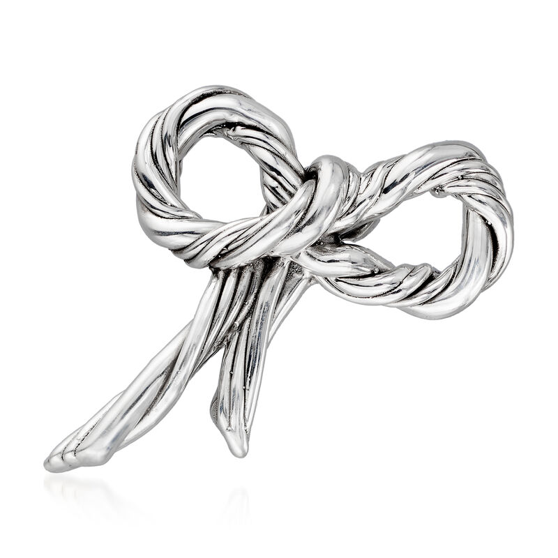 Sterling Silver Bow Pin/Pendant image number 0