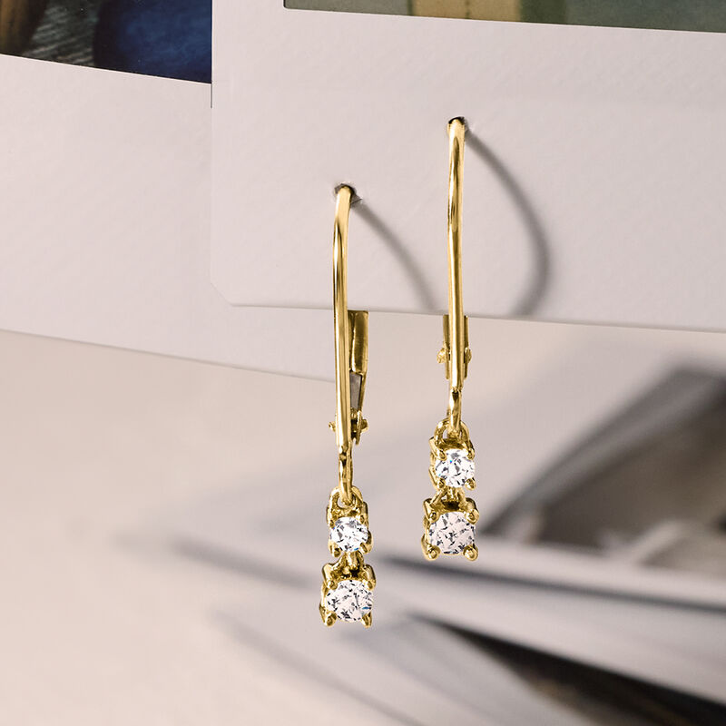 .20 ct. t.w. Diamond Drop Earrings in 10kt Yellow Gold  image number 1