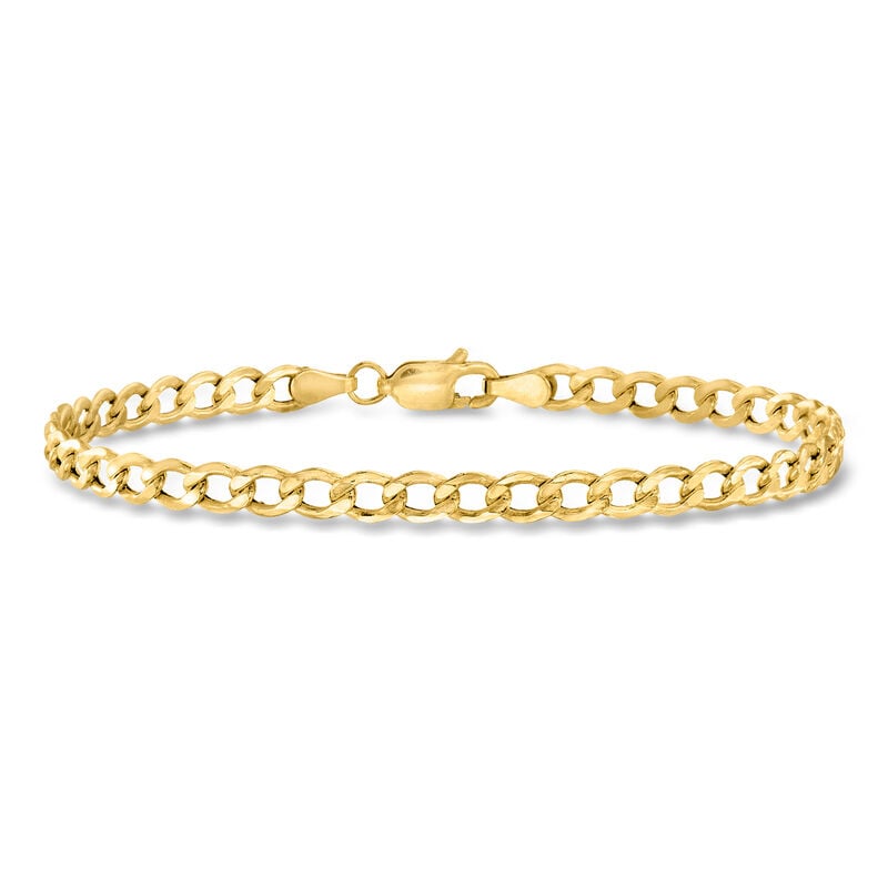4.3mm 10kt Yellow Gold Curb-Link Bracelet image number 0