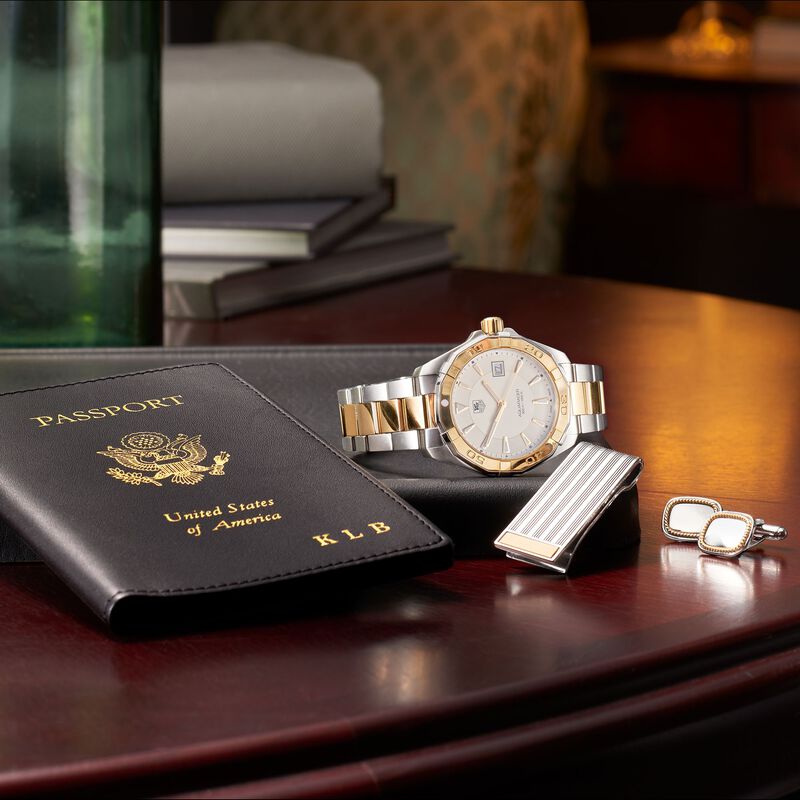 14kt Yellow Gold and Sterling Silver Personalized Cuff Links image number 2