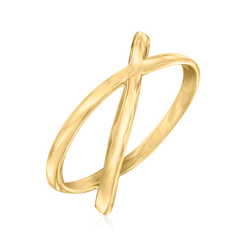 10kt Yellow Gold Crisscross Ring image number 2