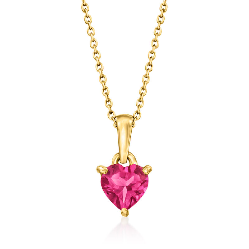 4.00 ct. t.w. Pink Topaz Heart Jewelry Set: Pendant Necklace, Stud Earrings and Ring in 18kt Gold Over Sterling image number 4