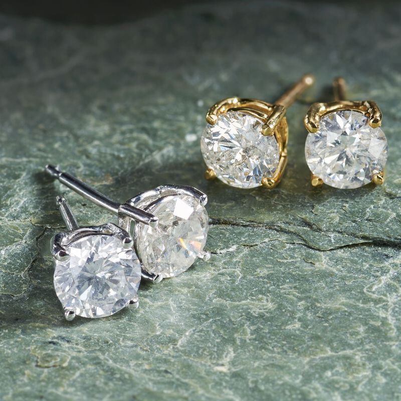 1.00 ct. t.w. Diamond Stud Earrings in 18kt White Gold image number 3