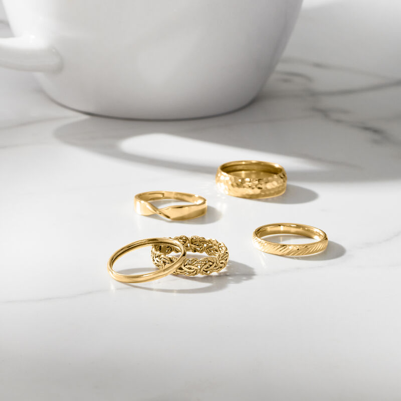 10kt Yellow Gold Byzantine Ring image number 3