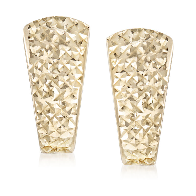14kt Yellow Gold Shield-Style Earrings image number 0