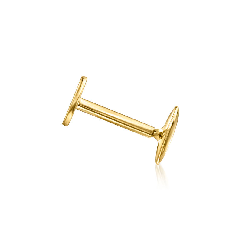 14kt Yellow Gold Heart Single Flat-Back Stud Earring  image number 2