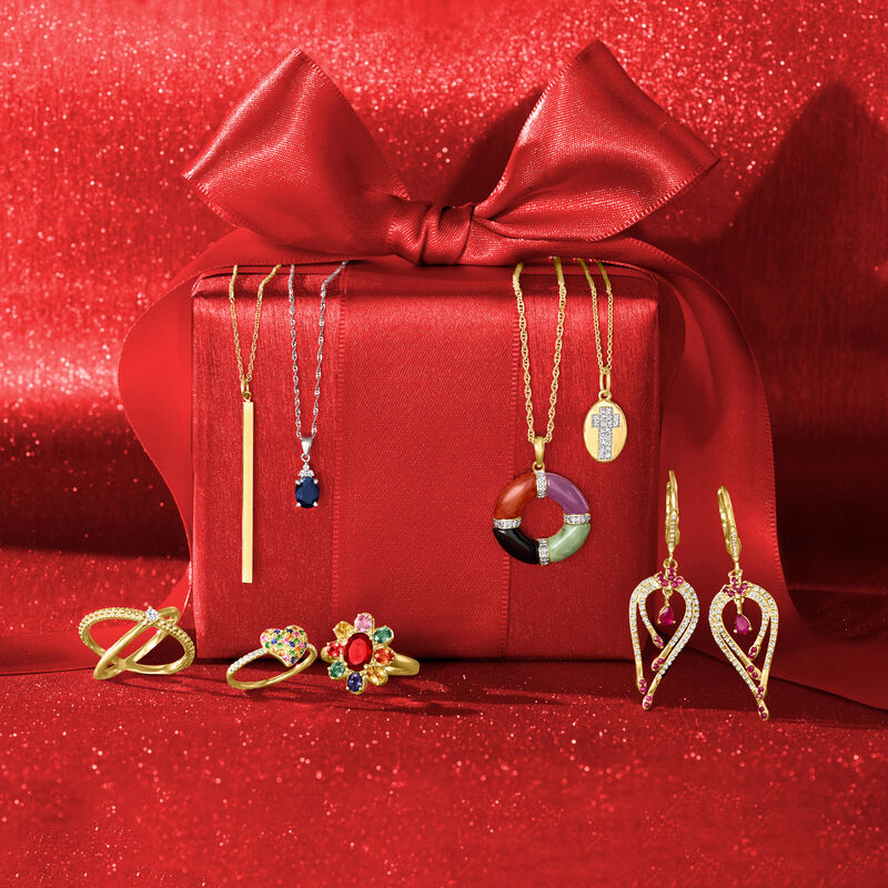 .50 ct. t.w. Ruby and .49 ct. t.w. Diamond Drop Earrings in 14kt Yellow Gold image number 5