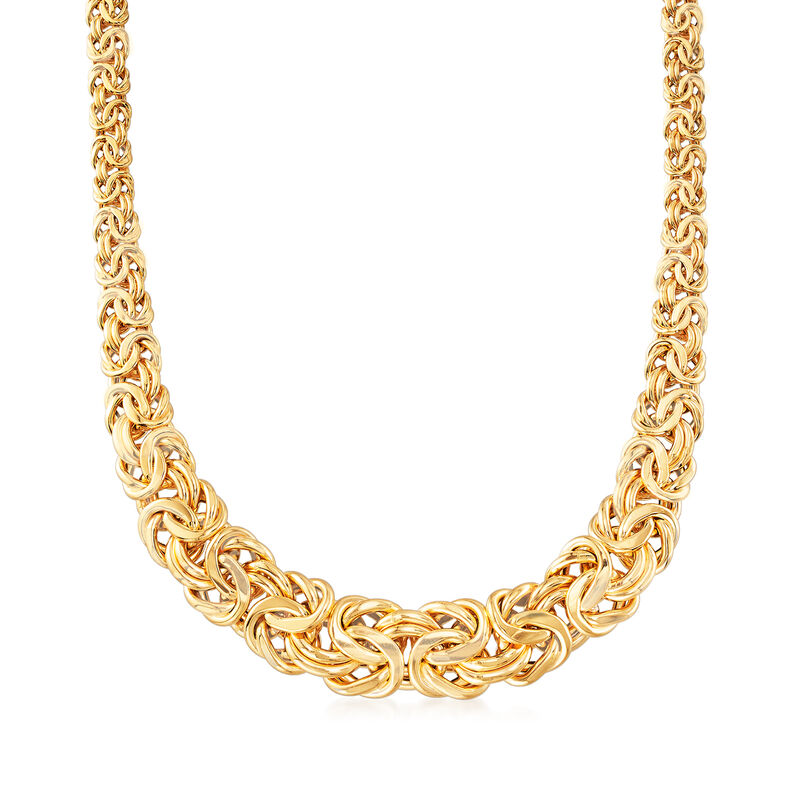 14kt Yellow Gold Byzantine Necklace image number 0