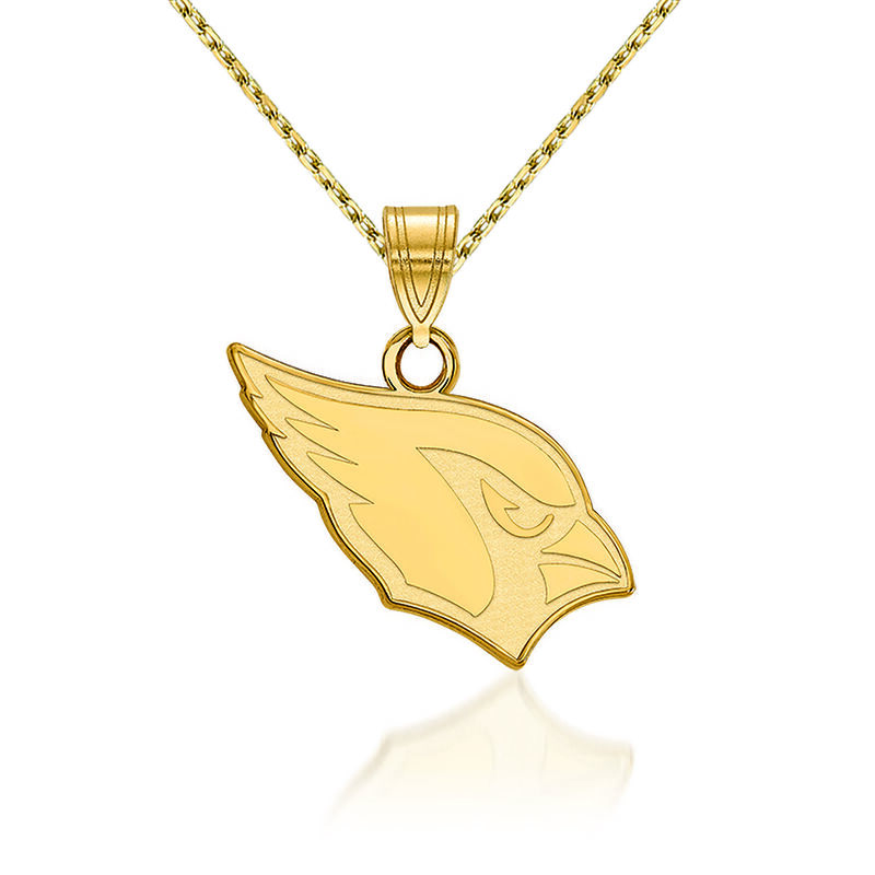 14kt Yellow Gold NFL Arizona Cardinals Pendant Necklace. 18&quot; image number 0