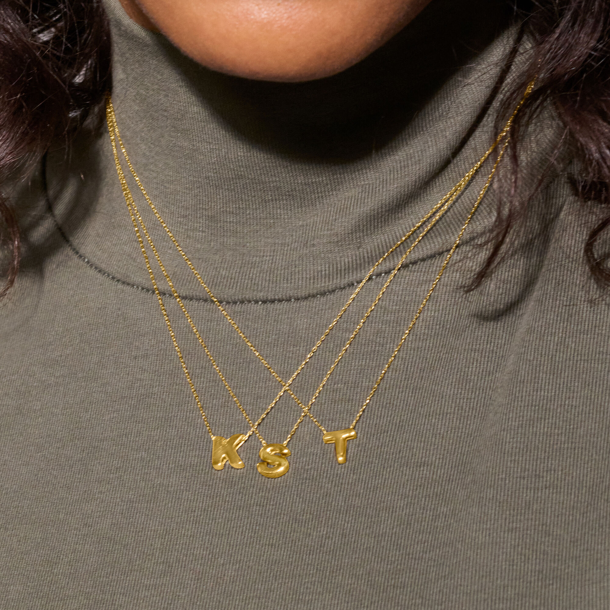 14kt Yellow Gold Mini Initial Necklace