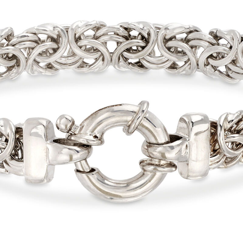 Sterling Silver Medium Byzantine Bracelet image number 3