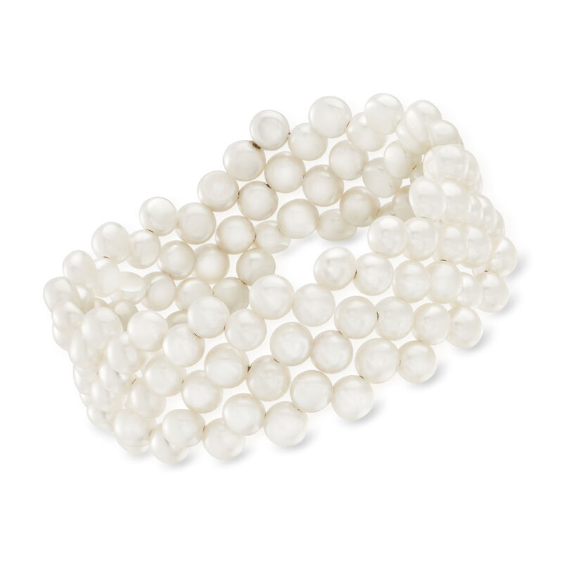 6-7mm Cultured Pearl Triple-Row Wrap Bracelet image number 0